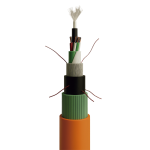 Cable structure with polyester and aramid ripcords for easy jacket removal